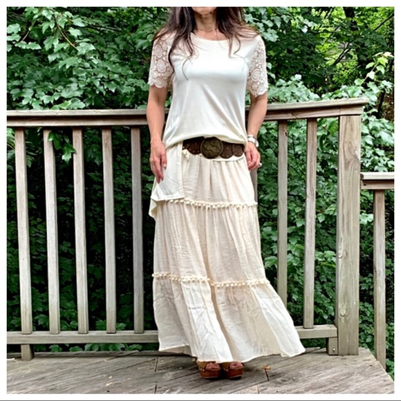 ✨LAST✨Gypsy Gorgeous boho chic tier maxi skirt - Picture 6 of 8